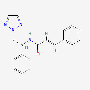 molecular formula C19H18N4O B2438107 N-(1-phenyl-2-(2H-1,2,3-triazol-2-yl)ethyl)cinnamamide CAS No. 2035005-10-6