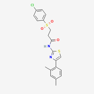 3-((4-chlorophenyl)sulfonyl)-N-(4-(2,4-dimethylphenyl)thiazol-2-yl)propanamide