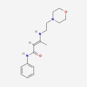 molecular formula C16H23N3O2 B2438115 3-((2-吗啉-4-基乙基)氨基)-N-苯基丁-2-烯酰胺 CAS No. 1024836-92-7