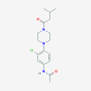 molecular formula C17H24ClN3O2 B243812 N-{3-chloro-4-[4-(3-methylbutanoyl)-1-piperazinyl]phenyl}acetamide 