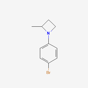 molecular formula C10H12BrN B2438128 1-(4-溴苯基)-2-甲基氮杂环丁烷 CAS No. 1517090-47-9