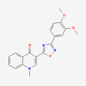molecular formula C20H17N3O4 B2438129 3-(3-(3,4-二甲氧基苯基)-1,2,4-恶二唑-5-基)-1-甲基喹啉-4(1H)-酮 CAS No. 1081131-47-6