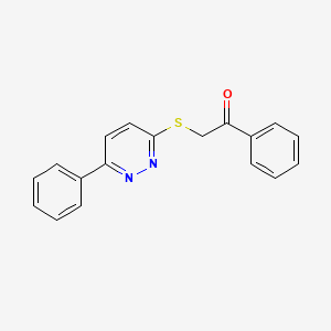 molecular formula C18H14N2OS B2438131 1-Phenyl-2-(6-phenylpyridazin-3-yl)sulfanylethanone CAS No. 63052-44-8