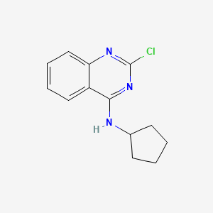 molecular formula C13H14ClN3 B2438135 2-chloro-N-cyclopentylquinazolin-4-amine CAS No. 524033-49-6
