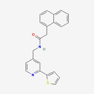 molecular formula C22H18N2OS B2438136 2-(naphthalen-1-yl)-N-((2-(thiophen-2-yl)pyridin-4-yl)methyl)acetamide CAS No. 2034436-63-8