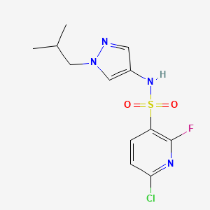 6-chloro-2-fluoro-N-[1-(2-methylpropyl)-1H-pyrazol-4-yl]pyridine-3-sulfonamide