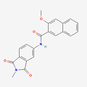 molecular formula C21H16N2O4 B2438140 3-methoxy-N-(2-methyl-1,3-dioxoisoindolin-5-yl)-2-naphthamide CAS No. 307327-03-3