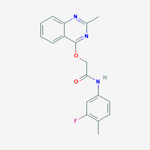 N-(3-fluoro-4-methylphenyl)-2-[(2-methylquinazolin-4-yl)oxy]acetamide