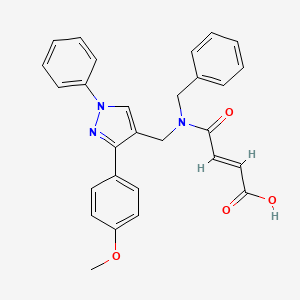 (E)-4-[benzyl-[[3-(4-methoxyphenyl)-1-phenylpyrazol-4-yl]methyl]amino]-4-oxobut-2-enoic acid