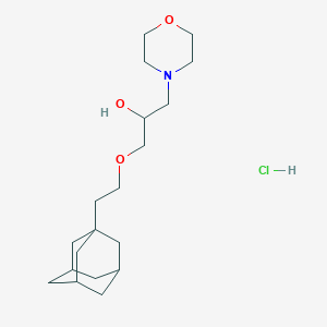 molecular formula C19H34ClNO3 B2438154 1-(2-((3r,5r,7r)-Adamantan-1-yl)ethoxy)-3-morpholinopropan-2-ol hydrochloride CAS No. 173158-63-9