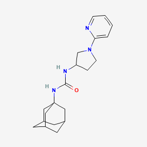 molecular formula C20H28N4O B2438156 1-((3s,5s,7s)-Adamantan-1-yl)-3-(1-(pyridin-2-yl)pyrrolidin-3-yl)urea CAS No. 1798625-20-3
