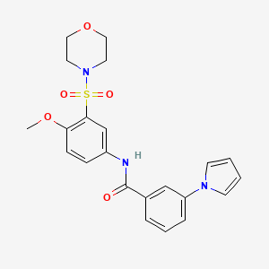 N-[4-methoxy-3-(morpholine-4-sulfonyl)phenyl]-3-(1H-pyrrol-1-yl)benzamide