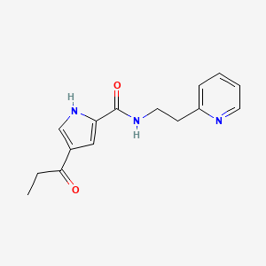molecular formula C15H17N3O2 B2438165 4-propionyl-N-[2-(2-pyridinyl)ethyl]-1H-pyrrole-2-carboxamide CAS No. 478259-53-9