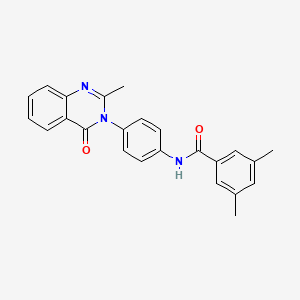 3,5-dimethyl-N-[4-(2-methyl-4-oxoquinazolin-3-yl)phenyl]benzamide