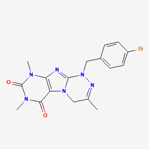 1-(4-bromobenzyl)-3,7,9-trimethyl-7,9-dihydro-[1,2,4]triazino[3,4-f]purine-6,8(1H,4H)-dione