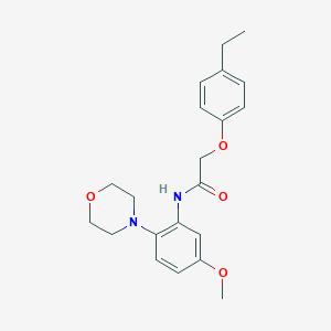 molecular formula C21H26N2O4 B243818 2-(4-ethylphenoxy)-N-[5-methoxy-2-(4-morpholinyl)phenyl]acetamide 