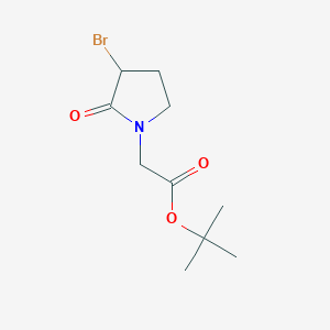 molecular formula C10H16BrNO3 B2438180 叔丁基 2-(3-溴-2-氧代吡咯烷-1-基)乙酸酯 CAS No. 178946-66-2