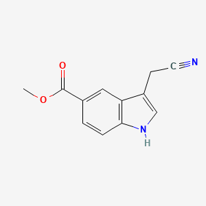 molecular formula C12H10N2O2 B2438182 3-(氰基甲基)-1H-吲哚-5-羧酸甲酯 CAS No. 113438-59-8