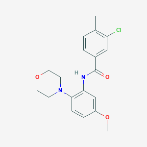 molecular formula C19H21ClN2O3 B243819 3-chloro-N-[5-methoxy-2-(4-morpholinyl)phenyl]-4-methylbenzamide 