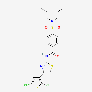 molecular formula C20H21Cl2N3O3S3 B2438190 N-[4-(2,5-dicloro-tiofen-3-il)-1,3-tiazol-2-il]-4-(dipropilsulfamoil)benzamida CAS No. 313395-43-6