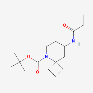 molecular formula C16H26N2O3 B2438197 Tert-butyl 8-(prop-2-enoylamino)-5-azaspiro[3.5]nonane-5-carboxylate CAS No. 2411224-06-9