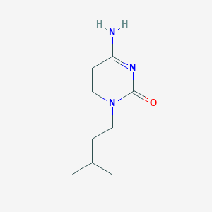 molecular formula C9H17N3O B2438199 4-Amino-1-(3-methylbutyl)-1,2,5,6-tetrahydropyrimidin-2-one CAS No. 790232-37-0