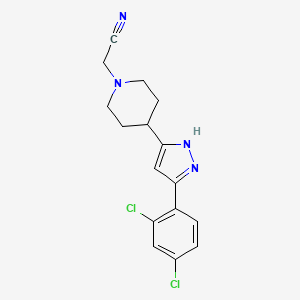 2-{4-[5-(2,4-dichlorophenyl)-1H-pyrazol-3-yl]piperidin-1-yl}acetonitrile