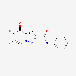 6-methyl-4-oxo-N-phenyl-4,5-dihydropyrazolo[1,5-a]pyrazine-2-carboxamide