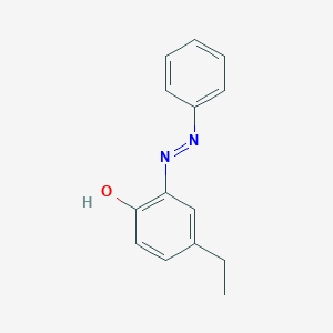 molecular formula C14H14N2O B2438220 4-ethyl-2-[(E)-phenyldiazenyl]phenol CAS No. 642441-06-3