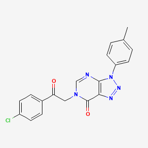 molecular formula C19H14ClN5O2 B2438223 6-(2-(4-氯苯基)-2-氧代乙基)-3-(对甲苯基)-3H-[1,2,3]三唑并[4,5-d]嘧啶-7(6H)-酮 CAS No. 863019-50-5