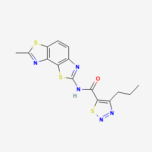 N-(7-methylbenzo[1,2-d:3,4-d']bis(thiazole)-2-yl)-4-propyl-1,2,3-thiadiazole-5-carboxamide