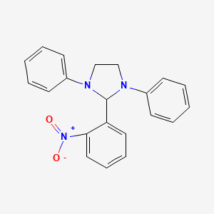 molecular formula C21H19N3O2 B2438242 2-(2-Nitrophenyl)-1,3-diphenylimidazolidine CAS No. 94870-65-2