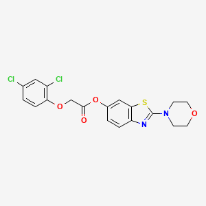 molecular formula C19H16Cl2N2O4S B2438243 2-Morpholinobenzo[d]thiazol-6-yl 2-(2,4-dichlorophenoxy)acetate CAS No. 953196-40-2