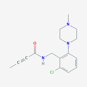 N-[[2-Chloro-6-(4-methylpiperazin-1-yl)phenyl]methyl]but-2-ynamide