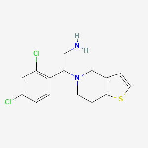 molecular formula C15H16Cl2N2S B2438248 2-(2,4-二氯苯基)-2-{4H,5H,6H,7H-噻吩并[3,2-c]吡啶-5-基}乙胺 CAS No. 1040069-06-4