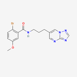 molecular formula C16H16BrN5O2 B2438252 N-(3-([1,2,4]triazolo[1,5-a]pyrimidin-6-yl)propyl)-2-bromo-5-methoxybenzamide CAS No. 2034557-05-4