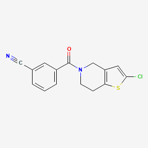 3-(2-Chloro-4,5,6,7-tetrahydrothieno[3,2-c]pyridine-5-carbonyl)benzonitrile