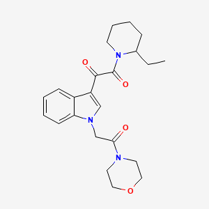 1-(2-ethylpiperidin-1-yl)-2-(1-(2-morpholino-2-oxoethyl)-1H-indol-3-yl)ethane-1,2-dione