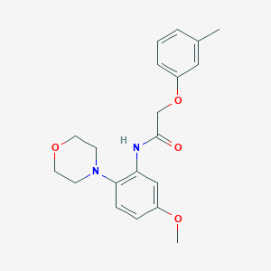 N-[5-methoxy-2-(4-morpholinyl)phenyl]-2-(3-methylphenoxy)acetamide