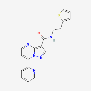 7-(pyridin-2-yl)-N-(2-(thiophen-2-yl)ethyl)pyrazolo[1,5-a]pyrimidine-3-carboxamide