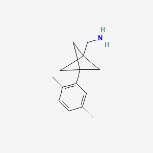 molecular formula C14H19N B2438272 [3-(2,5-Dimethylphenyl)-1-bicyclo[1.1.1]pentanyl]methanamine CAS No. 2287299-89-0