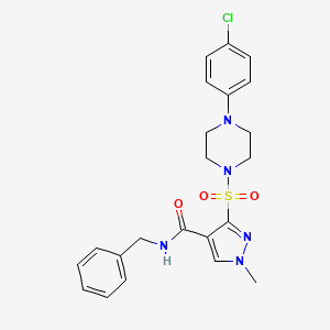 molecular formula C22H24ClN5O3S B2438276 2-[4-(苄氨基)-2-氧代喹唑啉-1(2H)-基]-N-(3-氟-4-甲苯基)乙酰胺 CAS No. 1251667-86-3