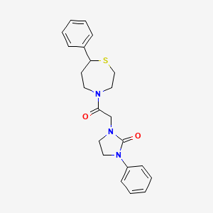 1-[2-Oxo-2-(7-phenyl-1,4-thiazepan-4-yl)ethyl]-3-phenylimidazolidin-2-one