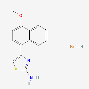 molecular formula C14H13BrN2OS B2438281 4-(4-Methoxy-1-naphthyl)-1,3-thiazol-2-ylamine hydrobromide CAS No. 1049763-16-7