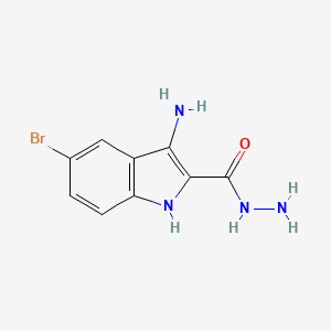 molecular formula C9H9BrN4O B2438296 3-amino-5-bromo-1H-indole-2-carbohydrazide CAS No. 843619-80-7