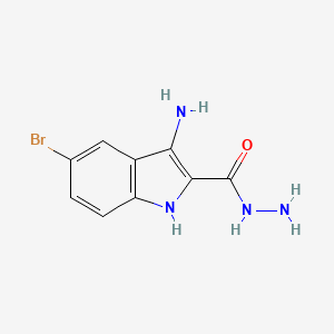 molecular formula C9H9BrN4O B2438296 3-Amino-5-Brom-1H-Indol-2-Carbohydrazid CAS No. 843619-80-7