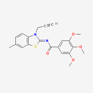 (Z)-3,4,5-trimethoxy-N-(6-methyl-3-(prop-2-yn-1-yl)benzo[d]thiazol-2(3H)-ylidene)benzamide
