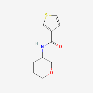 molecular formula C10H13NO2S B2438302 N-(四氢-2H-吡喃-3-基)噻吩-3-甲酰胺 CAS No. 2034458-57-4