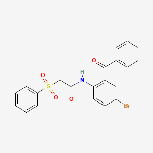 N-(2-benzoyl-4-bromophenyl)-2-(phenylsulfonyl)acetamide