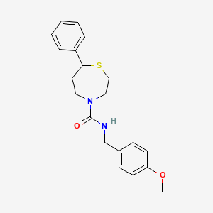 N-(4-methoxybenzyl)-7-phenyl-1,4-thiazepane-4-carboxamide